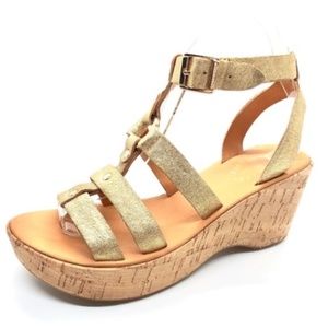 Kork -Ease Wedges Gold Size 8
